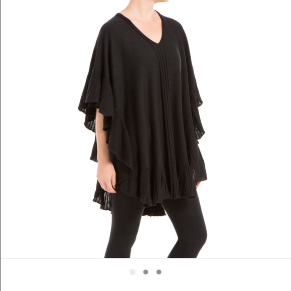New With Tags Max Studio Charcoal Poncho - Picture 1 of 3